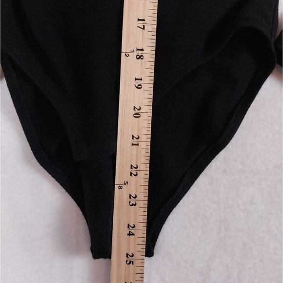 Madewell Long Sleeve Black Bodysuit‎ Faux Wrap Surplice Soft sz S - Picture 12 of 12